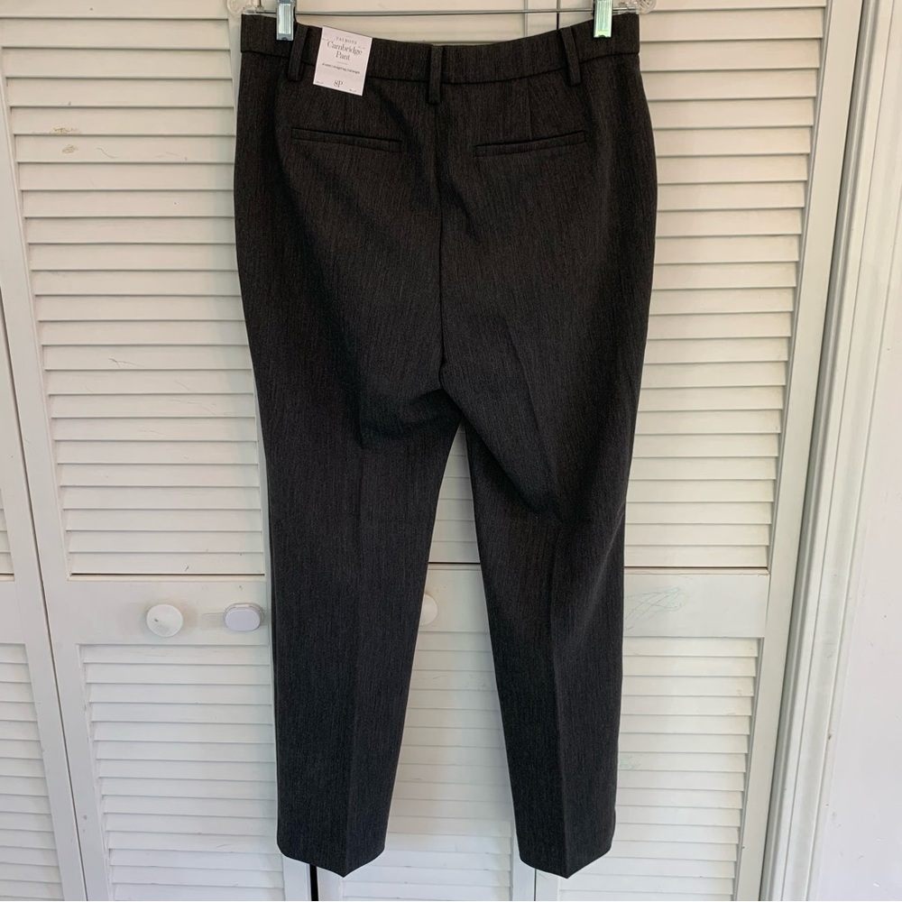 TALBOTS Cambridge Pant Women’s 8P Petite‎ Straight Leg Stretch Grey Pull On NWT